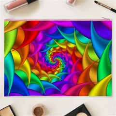 Psychedelic Rainbow Spiral Cosmetic Bag (XXXL) from ArtsNow.com Back