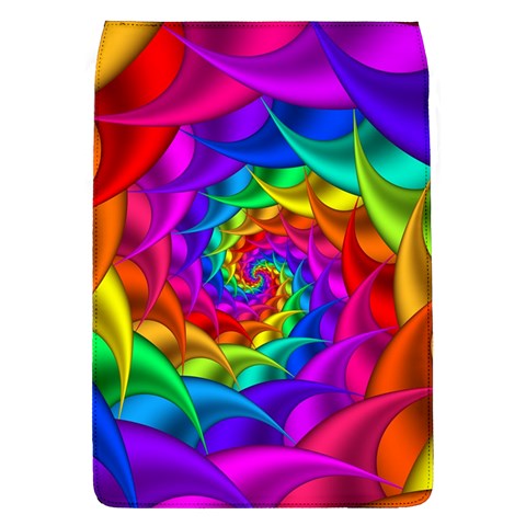 Psychedelic Rainbow Spiral Removable Flap Cover (L) from ArtsNow.com Front