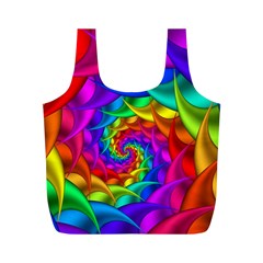 Psychedelic Rainbow Spiral Full Print Recycle Bag (M) from ArtsNow.com Front