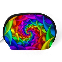 Psychedelic Rainbow Spiral Accessory Pouch (Medium) from ArtsNow.com Back