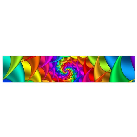 Psychedelic Rainbow Spiral Flano Scarf (Small) from ArtsNow.com Front