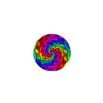 Psychedelic Rainbow Spiral 1  Mini Button