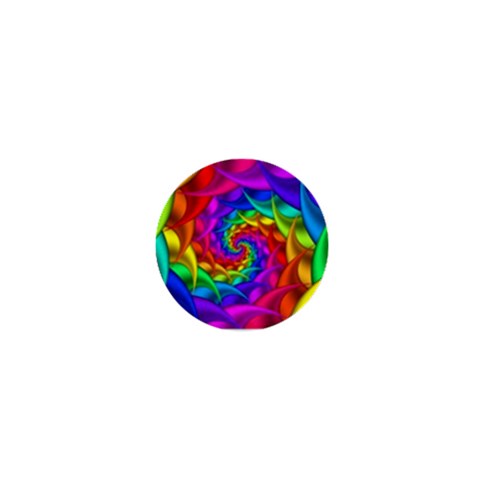 Psychedelic Rainbow Spiral 1  Mini Magnet from ArtsNow.com Front