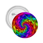 Psychedelic Rainbow Spiral 2.25  Button