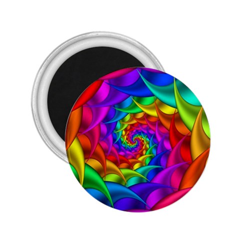 Psychedelic Rainbow Spiral 2.25  Magnet from ArtsNow.com Front