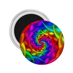 Psychedelic Rainbow Spiral 2.25  Magnet