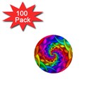 Psychedelic Rainbow Spiral 1  Mini Magnet (100 pack) 