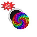 Psychedelic Rainbow Spiral 1.75  Magnet (100 pack) 