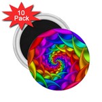 Psychedelic Rainbow Spiral 2.25  Magnet (10 pack)