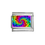 Psychedelic Rainbow Spiral Italian Charm (9mm)