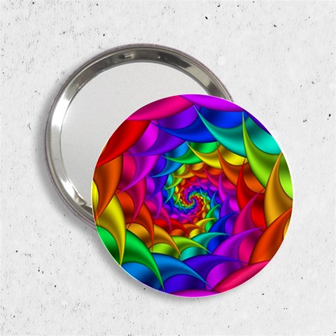 Psychedelic Rainbow Spiral 2.25  Handbag Mirror from ArtsNow.com Front