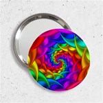 Psychedelic Rainbow Spiral 2.25  Handbag Mirror