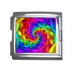 Psychedelic Rainbow Spiral Mega Link Italian Charm (18mm)