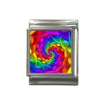 Psychedelic Rainbow Spiral Italian Charm (13mm)