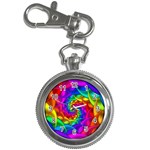 Psychedelic Rainbow Spiral Key Chain Watch