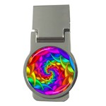 Psychedelic Rainbow Spiral Money Clip (Round)