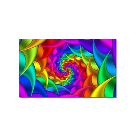 Psychedelic Rainbow Spiral Sticker (Rectangular) from ArtsNow.com Front