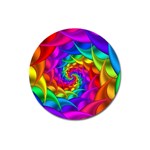 Psychedelic Rainbow Spiral Magnet 3  (Round)