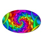 Psychedelic Rainbow Spiral Magnet (Oval)