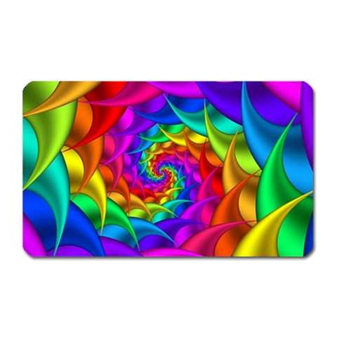 Psychedelic Rainbow Spiral Magnet (Rectangular) from ArtsNow.com Front