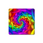 Psychedelic Rainbow Spiral Magnet (Square)