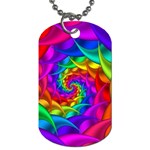 Psychedelic Rainbow Spiral Dog Tag (Two Sides)