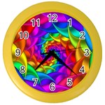 Psychedelic Rainbow Spiral Color Wall Clock