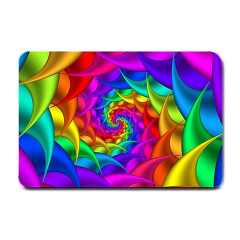 Psychedelic Rainbow Spiral Small Doormat from ArtsNow.com 24 x16  Door Mat