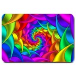 Psychedelic Rainbow Spiral Large Doormat