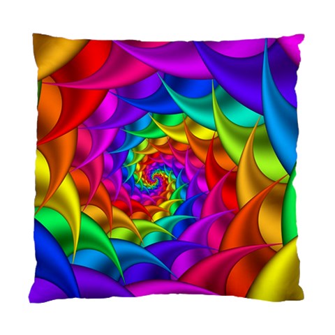 Psychedelic Rainbow Spiral Standard Cushion Case (One Side) from ArtsNow.com Front