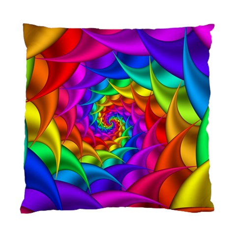 Psychedelic Rainbow Spiral Standard Cushion Case (Two Sides) from ArtsNow.com Front