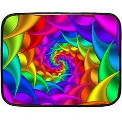 Psychedelic Rainbow Spiral Double Sided Fleece Blanket (Mini) from ArtsNow.com 35 x27  Blanket Back