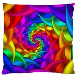 Psychedelic Rainbow Spiral Large Cushion Case (Two Sides)