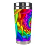 Psychedelic Rainbow Spiral Stainless Steel Travel Tumbler