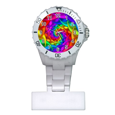 Psychedelic Rainbow Spiral Nurses Watch from ArtsNow.com Front