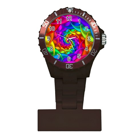 Psychedelic Rainbow Spiral Nurses Watch from ArtsNow.com Front