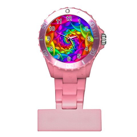 Psychedelic Rainbow Spiral Nurses Watch from ArtsNow.com Front