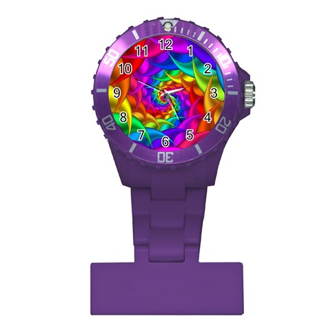 Psychedelic Rainbow Spiral Nurses Watch from ArtsNow.com Front