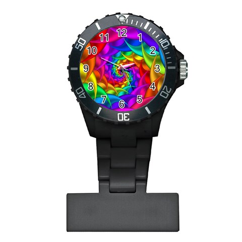 Psychedelic Rainbow Spiral Nurses Watch from ArtsNow.com Front