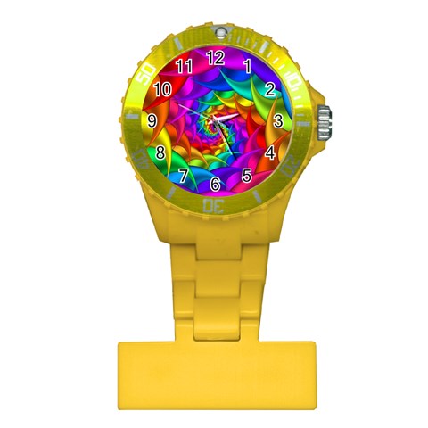 Psychedelic Rainbow Spiral Nurses Watch from ArtsNow.com Front