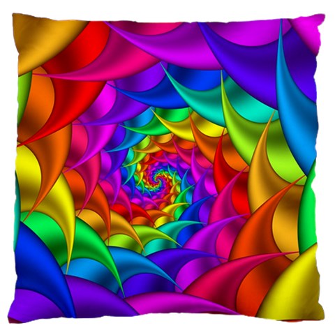 Psychedelic Rainbow Spiral Standard Flano Cushion Case (Two Sides) from ArtsNow.com Front