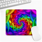 Psychedelic Rainbow Spiral Large Mousepad