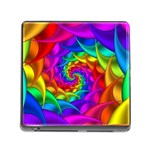 Psychedelic Rainbow Spiral Memory Card Reader (Square)