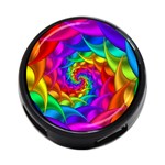 Psychedelic Rainbow Spiral 4-Port USB Hub (One Side)