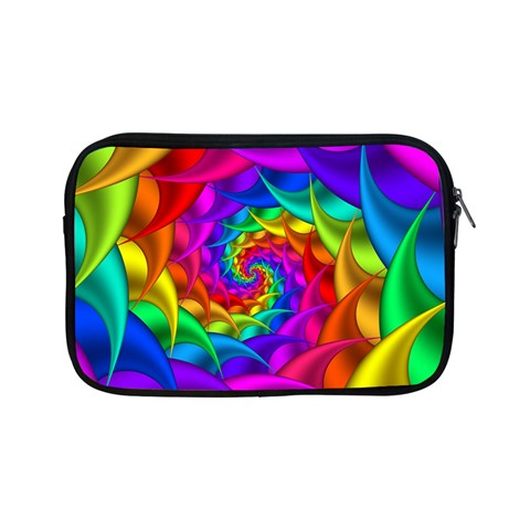 Psychedelic Rainbow Spiral Apple iPad Mini Zipper Case from ArtsNow.com Front