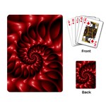 Red Glossy Fractal Spiral Playing Cards Single Design