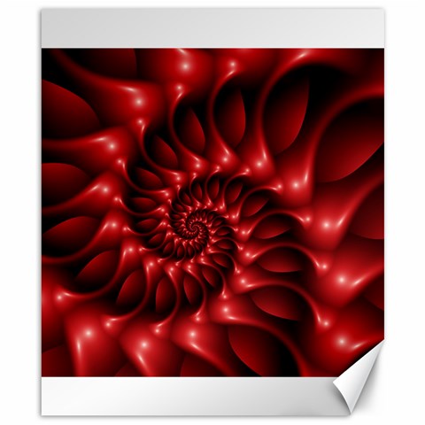 Red Glossy Fractal Spiral Canvas 8  x 10  from ArtsNow.com 8.15 x9.66  Canvas - 1