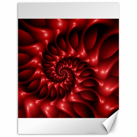 Red Glossy Fractal Spiral Canvas 12  x 16  from ArtsNow.com 11.86 x15.41  Canvas - 1