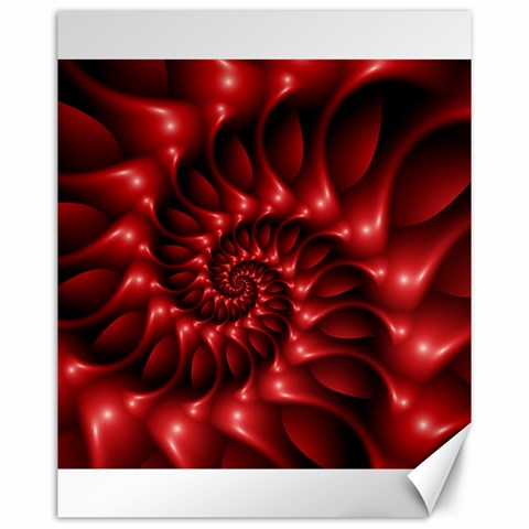 Red Glossy Fractal Spiral Canvas 16  x 20  from ArtsNow.com 15.75 x19.29  Canvas - 1