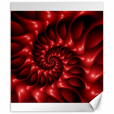 Red Glossy Fractal Spiral Canvas 20  x 24  from ArtsNow.com 19.57 x23.15  Canvas - 1